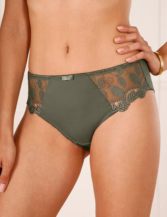 Culotte microfibre et guipure Rima - lot de 2 (kaki)