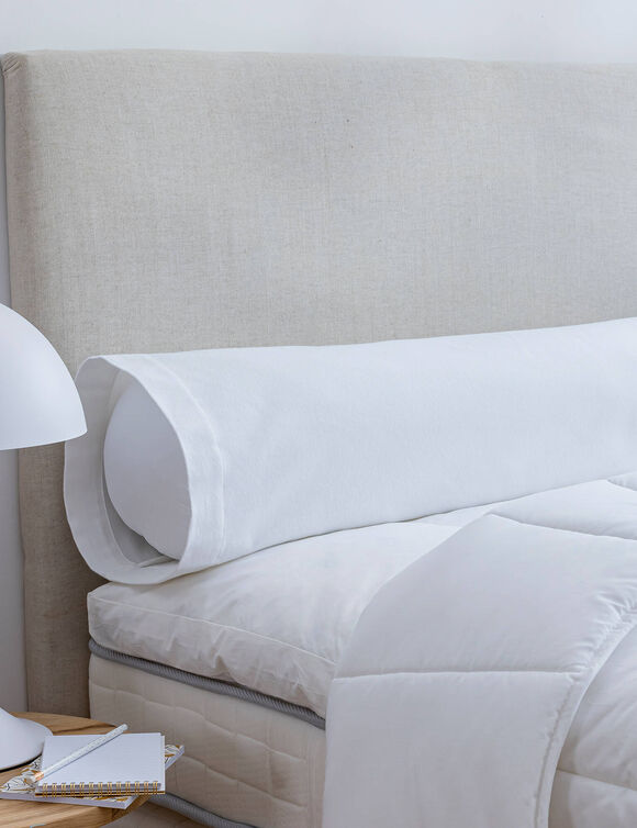 Sous-taie de traversin molleton absorbant - lot de 2 (blanc)