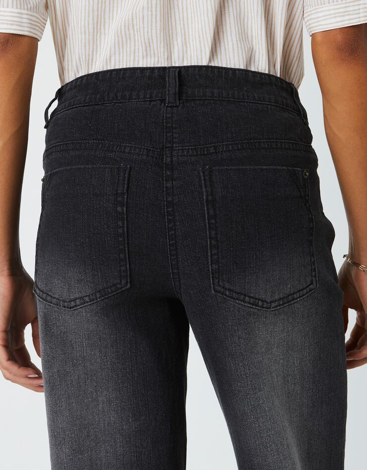 Jean large raccourci coupe stretch, spécial petites (noir) Jean large raccourci coupe stretch, spécial petites (noir)