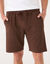 Bermuda en molleton l&eacute;ger  (marron)