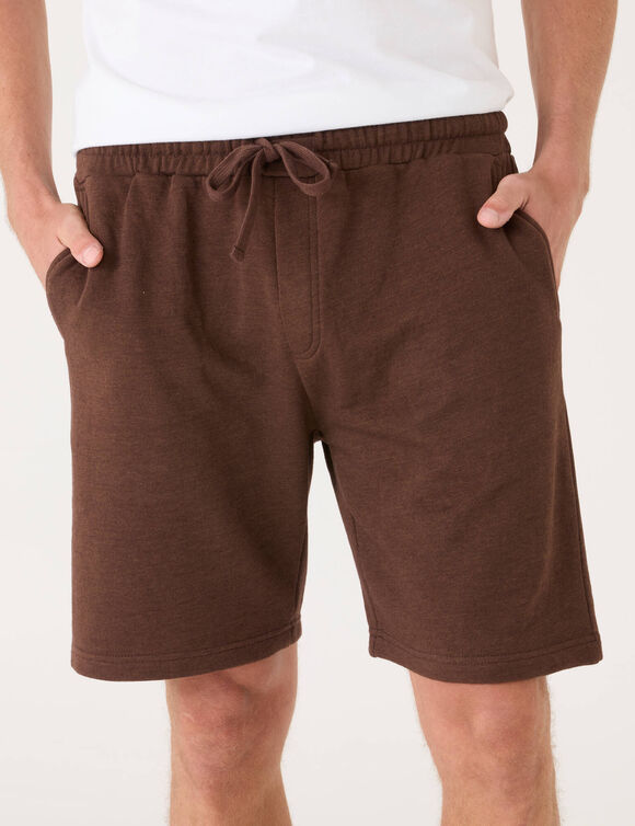 Bermuda en molleton l&eacute;ger  (marron)