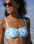 Haut de maillot de bain avec armatures Linao - forme bandeau (turquoise / écru)