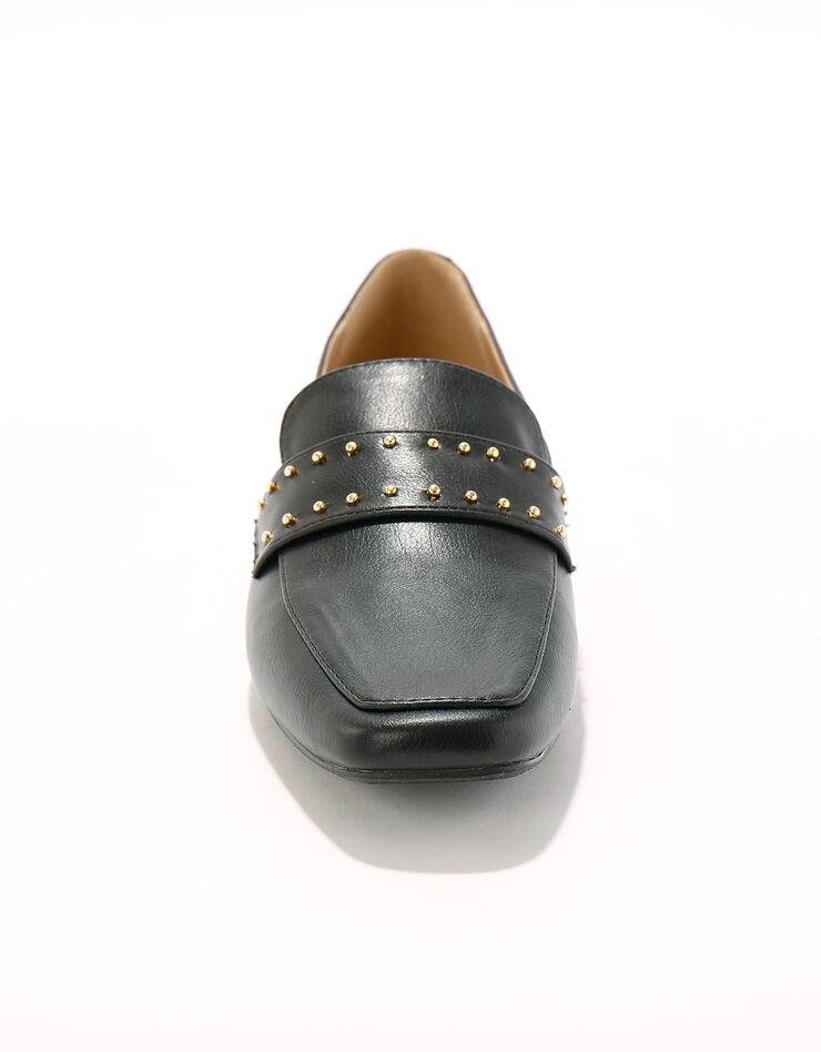 Mocassins cloutés à bout carré (noir)