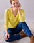 Pull col V (jaune pâle)