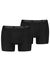 Boxer basique coton stretch - lot de 2 (noir)