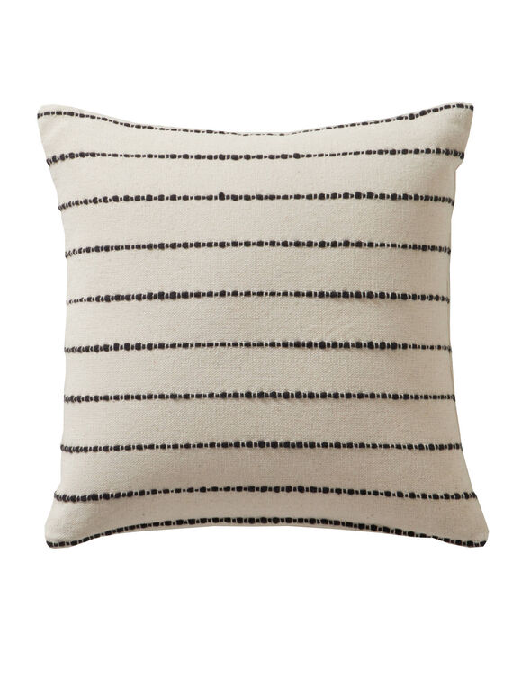 Coussin tissage artisanal (naturel / noir)