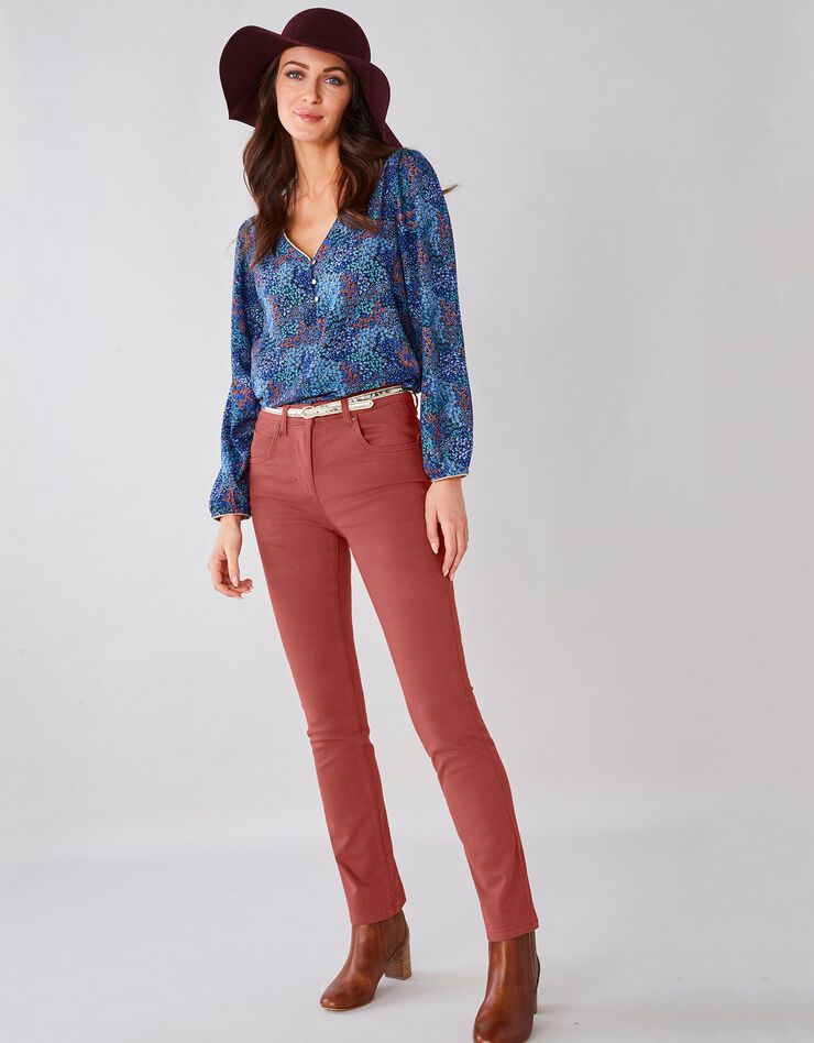 Pantalon sculptant coupe 5 poches (tomette)