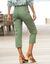 Pantacourt Cargo Kaki Taille 36 Marque Shirane - Occasion Très Bon État, Coton, Femme