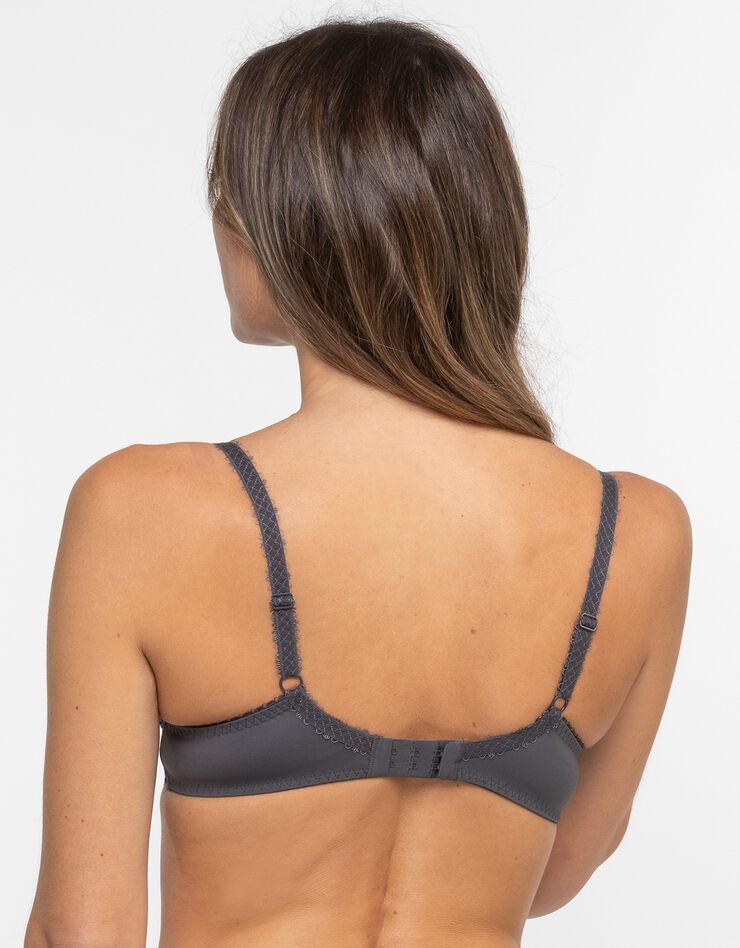 Soutien-gorge emboîtant dentelle "Flower élégance" - avec armatures (gris) Soutien-gorge emboîtant dentelle "Flower élégance" - avec armatures (gris)