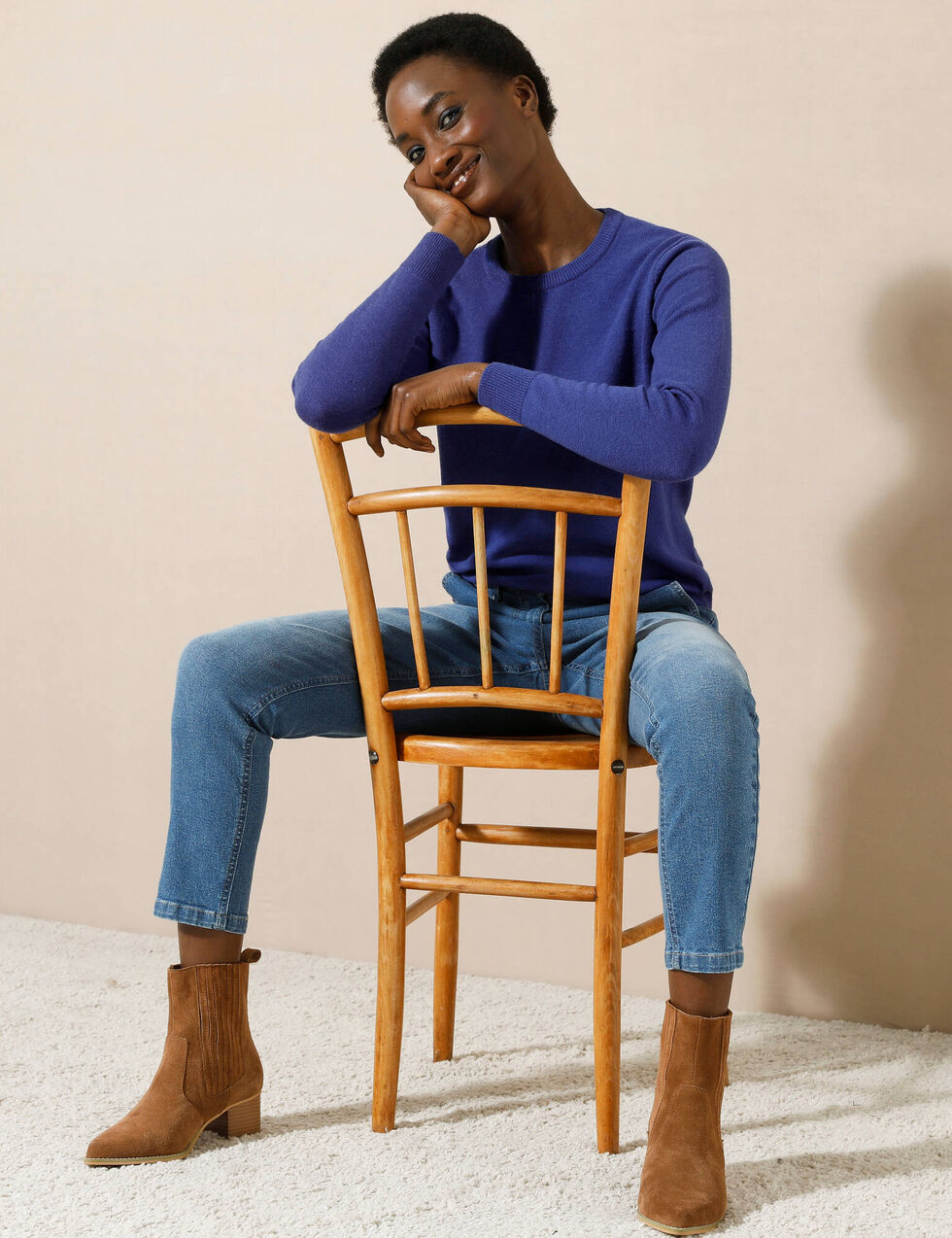 Cardigan à col V en laine d'agneau - Bleu foncé - HOMME | H&M FR