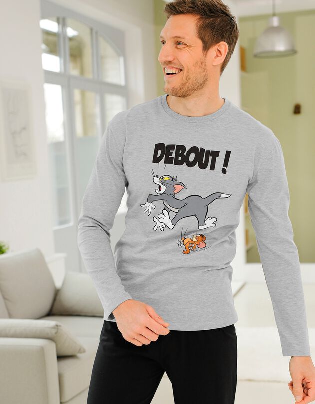 Pyjama pantalon Tom&Jerry® (gris chiné / noir)