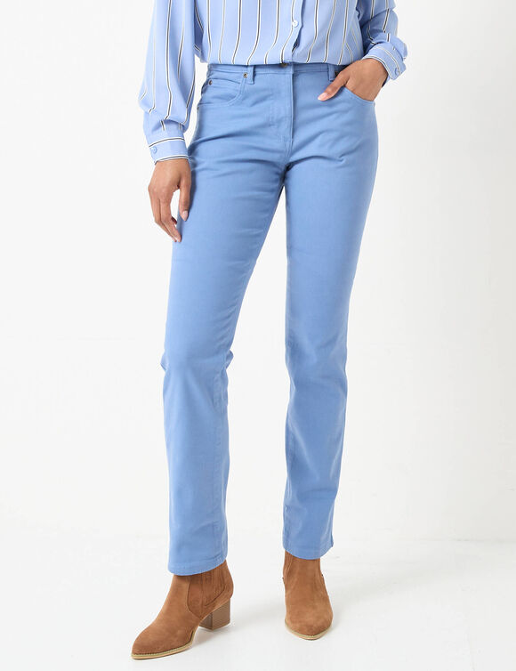 Pantalon sculptant, 5 poches (bleu grisé)
