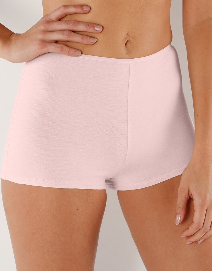 Boxer en coton extensible uni – Lot de 10 (vifs) Boxer en coton extensible uni – Lot de 10 (vifs)