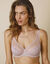 Soutien-gorge forme minimiseur en microfibre et tulle Paia, avec armatures (rose grisé)