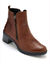 Boots double zip largeur confort (marron)
