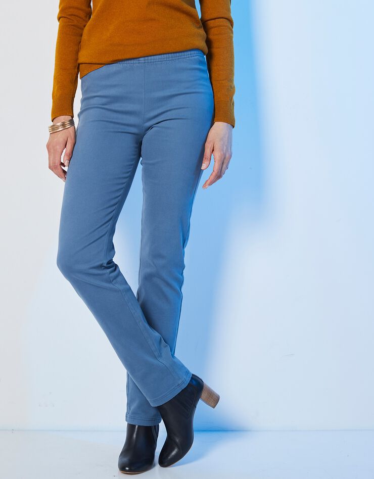 Pantalon sculptant effet ventre plat taille élastiquée (bleu grisé) Pantalon sculptant effet ventre plat taille élastiquée (bleu grisé)