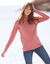 Sous-pull col roulé coton stretch uni (terracotta)