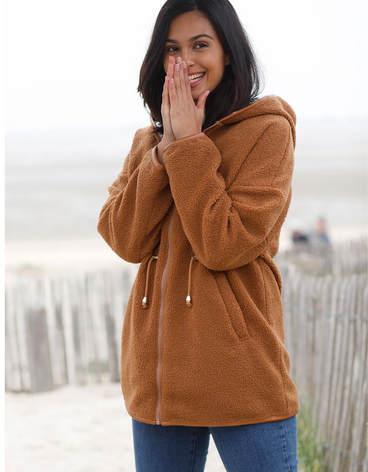 Parka bouclette métallisée réversible (caramel / doré) Parka bouclette métallisée réversible (caramel / doré)