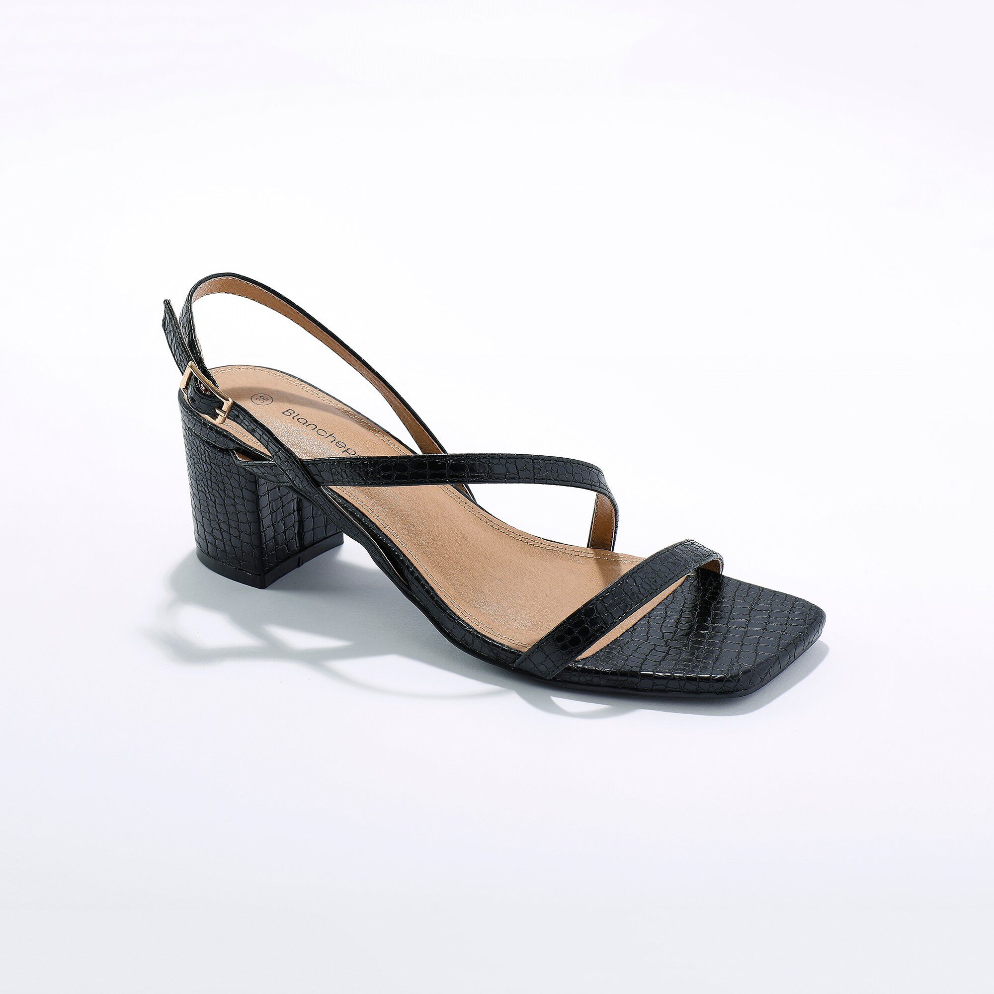 Talon noir carre discount