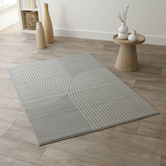Tapis motif double arche (gris)