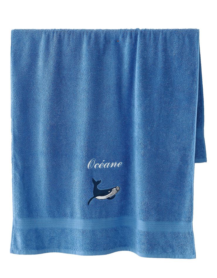 Éponge brodée baleine personnalisé - 420 g/m² (bleu dur)
