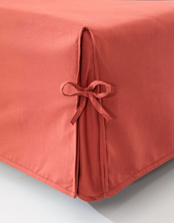 Housse clic-clac standard coton bachette uni (terracotta)