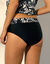 Culotte de bain maxi Guanos, effet ventre plat (noir / blanc)
