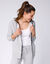 Veste bicolore zippée molleton gratté (gris chiné / blanc)