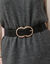Ceinture &eacute;lastiqu&eacute;e double boucle (noir)