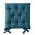 Galette de chaise carrée unie coton bachette - lot de 2 (bleu)