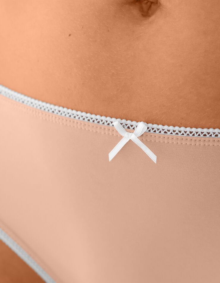 Slip coton forme midi imprimé motif à pois assortis – Lot de 4 (noir / blush) Slip coton forme midi imprimé motif à pois assortis – Lot de 4 (noir / blush)