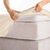 Drap-housse uni polyester - coton bonnet 32 cm (sable)