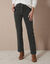 Pantalon droit, velours côtelé (vert foncé)