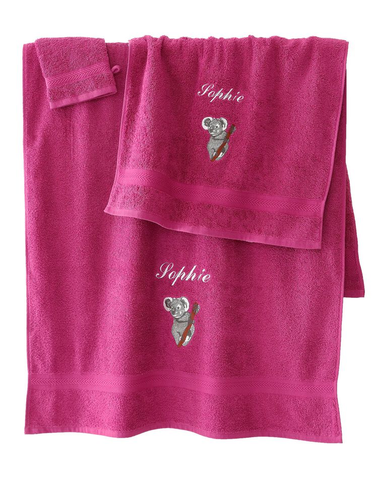 Éponge brodée koala personnalisé - 420 g/m² (bruyère)