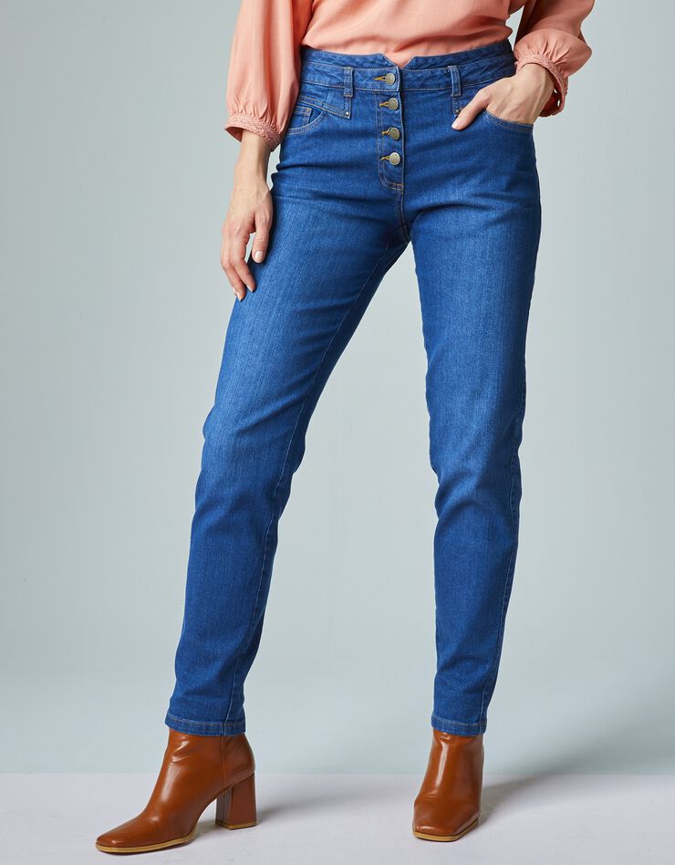Jean VKING Boutonné Slim - Détails Cloutés 'diamants' - Taille 30/33 - Occasion Très Bon état