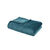 Plaid polaire nid d'abeille (bleu paon)