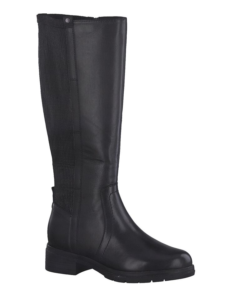 Bottes hautes cuir - spéciales mollet large (noir) Bottes hautes cuir - spéciales mollet large (noir)