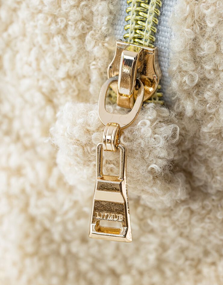Trousse de toilette en bouclette sherpa (naturel)