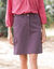 Jupe cargo coupe droite (prune)
