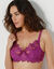 Soutien-gorge tulle tattoo tulle brodé avec armatures - lot de 2 (vert + violine)