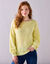 Pull col bateau, maille anglaise (jaune pâle)