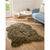 Tapis poils forme peau de bête (taupe)