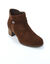 Boots en cuir &agrave; talon  (marron)