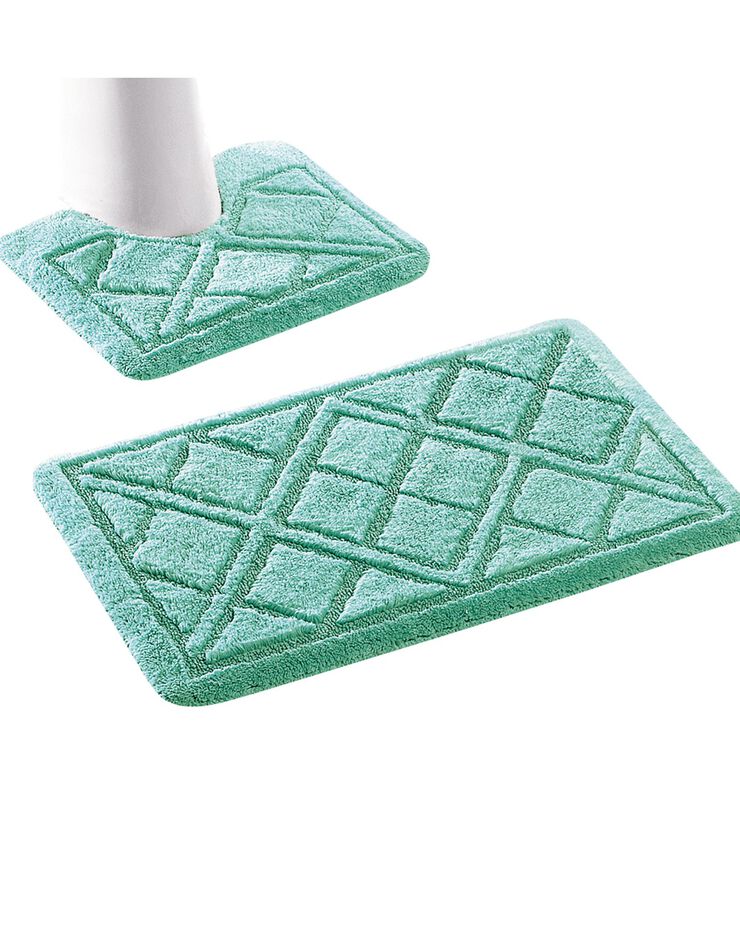 Tapis de bain losanges (menthe) Tapis de bain losanges (menthe)