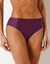 Culotte de bain midi unie toucher peau de p&ecirc;che, Solaro (violet)