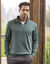 Sweat molleton col camionneur zippé (vert foncé)