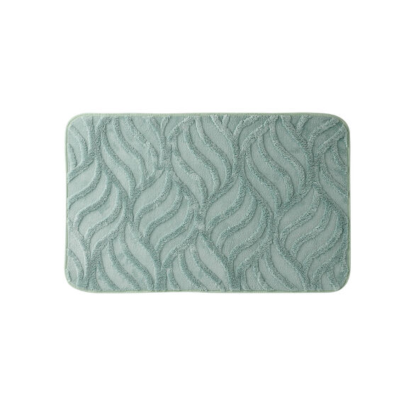Tapis de bain reli&eacute;f&eacute; effet "flamme" (vert)