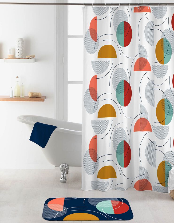 Rideau de douche imprimé graphique (imprimé)