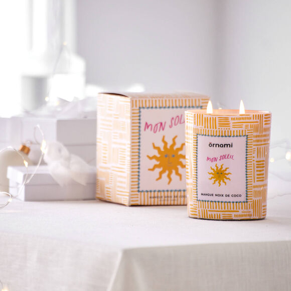 Bougie parfumée "Mon soleil" (jaune clair)