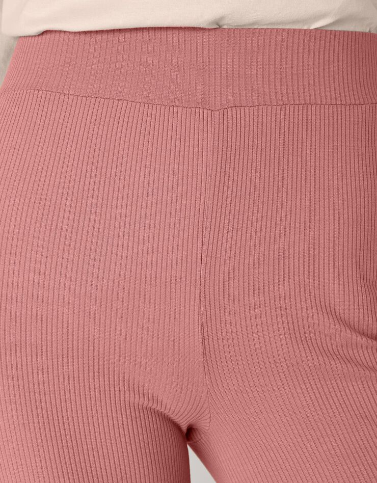 Pantalon large maille côtelée taille élastiquée (terracotta) Pantalon large maille côtelée taille élastiquée (terracotta)